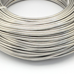 Raw Fil d'aluminium rond brut, fil d'artisanat en métal pliable, fil d'artisanat flexible, pour la fabrication artisanale de poupée de bijoux de perles, Jauge 22, 0.6mm, 280m/250g(918.6 pieds/250g)