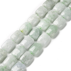 Myanmar Jade Perles de jade du Myanmar naturel / jade birmane, rectangle, 14.5x10.5x6mm, Trou: 1mm, Environ 28 pcs/chapelet, 16.14 pouce (41 cm)