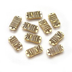 Antique Golden Alloy Links connectors, Cadmium Free & Nickel Free & Lead Free, Rectangle, Antique Golden, 15x7x2mm, Hole: 1mm