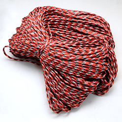 Red 7 Inner Cores Polyester & Spandex Cord Ropes, for Rope Bracelets Making, Red, 4mm, about 109.36 yards(100m)/bundle, 420~500g/bundle