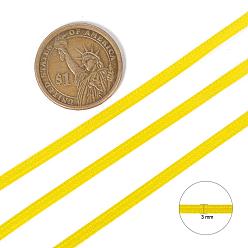 Yellow Double Face Satin Ribbon, Polyester Ribbon, Yellow, 1/8 inch(3mm) wide, about 880yards/roll(804.672m/roll)