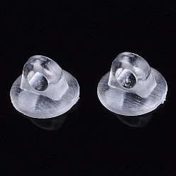 Clear Transparent AS Plastic Charm Base Settings, for Flat Back Cabochons, Hair Findings, DIY Hair Tie Accessories, Clear, 7.5x5mm, hole: 2mm, about 10000pcs/bag