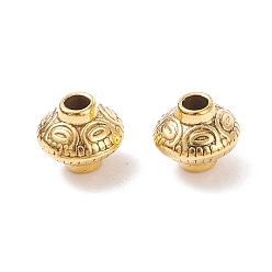 Antique Golden Tibetan Style Alloy Spacer Beads, Cadmium Free & Nickel Free & Lead Free, Antique Golden, 5.4x6.3mm, Hole: 1mm