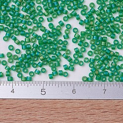 (DB0858) Matte Transparent Green AB MIYUKI Delica Beads, Cylinder, Japanese Seed Beads, 11/0, (DB0858) Matte Transparent Green AB, 1.3x1.6mm, Hole: 0.8mm, about 10000pcs/bag, 50g/bag