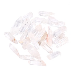 Quartz Crystal Rough Raw Natural Quartz Crystal Beads, for Tumbling, Decoration, Polishing, Wire Wrapping, Wicca & Reiki Crystal Healing, No Hole/Undrilled, Nuggets, 16~46x6~13x5~10mm