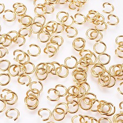 Real 24K Gold Plated 304 Stainless Steel Open Jump Rings, Metal Connectors for DIY Jewelry Crafting and Keychain Accessories, Real 24K Gold Plated, 21 Gauge, 5x0.7mm