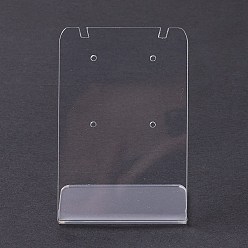 Clear Acrylic Earring Stands Displays, L-shaped, Clear, 3.6x4.95x7cm