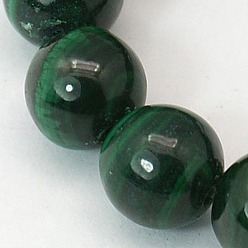 Malachite Naturelles malachite beads brins, ronde, verte, 11mm, Trou: 1mm, 16 pcs / chapelet, 8 pouce