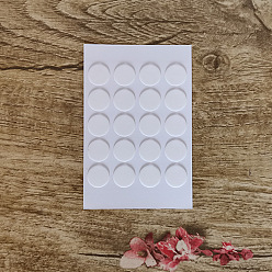 Blanc Autocollants adhésifs double face avec mèche de bougie en acrylique, pour la fabrication de bougies de bricolage, blanc, 1.2x0.05 cm, 20 pcs / feuille.