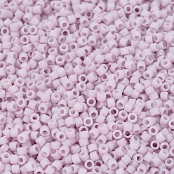 (DB1524) Матовый Непрозрачный Бледно-розовый AB Бусины miyuki delica, цилиндр, японский бисер, 11/0, (дБ 1524) матовая непрозрачная бледно-розовая аб, 1.3x1.6 мм, отверстия: 0.8 мм, около 10000 шт / мешок, 50 г / мешок