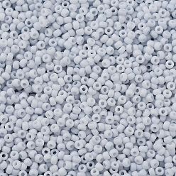 (767) Opaque Pastel Frost Light Gray Toho perles de rocaille rondes, perles de rocaille japonais, (767) gris clair givré pastel opaque, 11/0, 2.2mm, Trou: 0.8mm, environ5555 pcs / 50 g