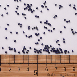Midnight Blue 11/0 Grade A Round Glass Seed Beads, Baking Paint, Midnight Blue, 2.3x1.5mm, Hole: 1mm, about 48500pcs/pound