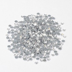 Crystal Glass Hotfix Rhinestone, Grade AA, Flat Back & Faceted, Flat Round, Crystal, SS12, 3.0~3.2mm, about 1440pcs/bag