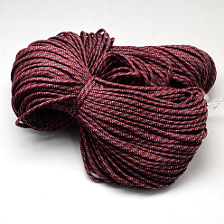 Dark Red 7 Inner Cores Polyester & Spandex Cord Ropes, for Rope Bracelets Making, Dark Red, 4mm, about 109.36 yards(100m)/bundle, 420~500g/bundle