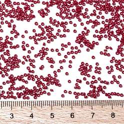 (RR408D) Opaque Dark Red MIYUKI Round Rocailles Beads, Japanese Seed Beads, (RR408D) Opaque Dark Red, 15/0, 1.5mm, Hole: 0.7mm, about 27777pcs/50g