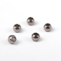 Stainless Steel Color 202 Stainless Steel Spacers Beads, Round, Stainless Steel Color, 2x1.5mm, Hole: 1mm