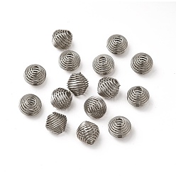 Stainless Steel Color 304 Stainless Steel Spring Beads, Coil Beads, Bicone, Stainless Steel Color, 11x10mm