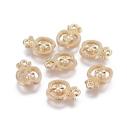 Light Gold Alloy Charms, Long-Lasting Plated, Apple, Light Gold, 13x10x3mm, Hole: 1.5mm