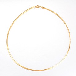 Golden Ion Plating(IP) 304 Stainless Steel Necklaces, with Lobster Clasps, Golden, 17.7 inch(45cm)