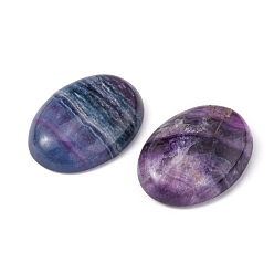 Fluorite Natural Fluorite Cabochons, Oval, 25x18x4.5mm