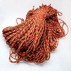 Оранжево-Красный 7 внутренние сердечники веревки из полиэстера и спандекса, для изготовления веревочных браслетов, оранжево-красный, 4 мм, около 109.36 ярдов (100 м) / пачка, 420~500 г / пачка