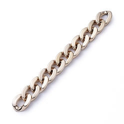 Golden Handmade CCB Plastic Curb Chains, Oval, for Jewelry Making, Golden, 22.5x16x5mm, 39.37 inch(1m)/strand
