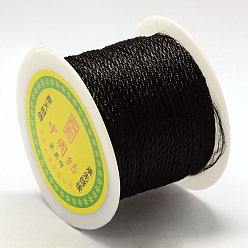 Black Braided Nylon Thread, Black, 2mm, about 54.68 yards(50m)/roll