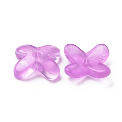 Orchid Glass Beads, for Jewelry Making, Flower, Orchid, 9.5x9.5x3.5mm, Hole: 1mm