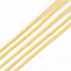 Gold Waxed Cotton Cord, Gold, 1.5mm, about 360yard/bundle(330m/bundle)