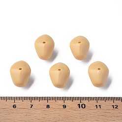 Bois Solide Perles acryliques opaques, nuggets, burlywood, 12.5x18x13mm, Trou: 1.6mm, environ360 pcs / 500 g