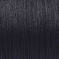 Black Nylon Threads, Black, 1mm, about 109.3yards/roll(100m/roll)