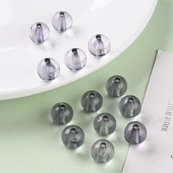 Lavender Transparent Acrylic Beads, Round, Lavender, 12x11mm, Hole: 2.5mm, about 566pcs/500g