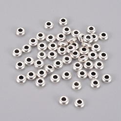 Antique Silver Alloy Spacer Beads, Antique Silver, 5x2mm, Hole: 2mm
