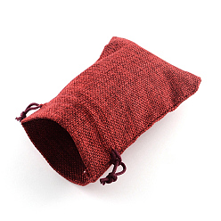 Темно-Красный Шелковые & матерчатые чехлы, темно-красный, 13.5~14x9.5~10 см
