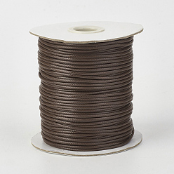 Coconut Brown Eco-Friendly Korean Waxed Polyester Cord, Coconut Brown, 0.5mm, about 169.51~174.98 Yards(155~160m)/Roll