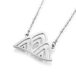Mixed Color 304 Stainless Steel Pendant  Necklaces, Mountains, Mixed Color, 18.8 inch(48cm), 1.5mm