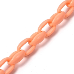 (52) Непрозрачная лаванда Акриловые кабельные цепи ручной работы, для изготовления цепочек для сумочек, разноцветные, 16x11x6.5 мм, 39.37 дюйм (1 м) / прядь