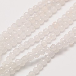 White Jade Natural White Jade Bead Strands, Dyed, Round, 2mm, Hole: 0.8mm, about 184pcs/strand, 16 inch