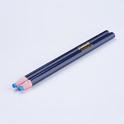 Deep Sky Blue Oily Tailor Chalk Pens, Tailor's Sewing Marking, Deep Sky Blue, 16.3~16.5x0.8cm