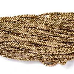Goldenrod Polyester Cord, Twisted Cord, Goldenrod, 5mm, about 97~100m/bundle