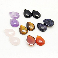 Mixed Stone Gemstone Cabochons, teardrop, Mixed Stone, 14x10x4mm