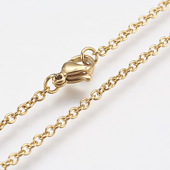Virgo 304 Stainless Steel Pendant Necklaces, with Lobster Claw Clasps, Golden, Twelve Constellation/Zodiac Sign, Virgo, 17.91 inch(45.5cm), 2mm