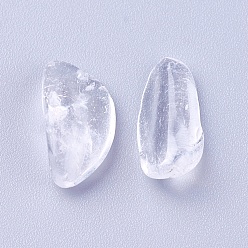 Хрусталь Природный кристалл кварца бусины, бусины из горного хрусталя, неразрушенное / без отверстия, чипсы, 11~20x7~9x5~5.5 мм, о 100 г / мешок