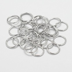 Platinum Brass Round Rings, Soldered Jump Rings, Closed Jump Rings, Cadmium Free & Nickel Free & Lead Free, Platinum, 18 Gauge, 7x1mm, Inner Diameter: 5mm, Hole: 5mm