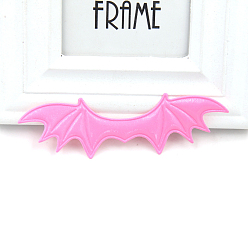 Rose Nacré Accessoires d'ornement ailes maléfiques en simili cuir, pour les accessoires de cheveux bricolage, vêtements à thème halloween, perle rose, 38x125mm