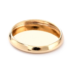 Golden 304 Stainless Steel Cabochon Settings, Plain Edge Bezel Cups, Flat Round, Golden, 12x2mm Tray: 10mm