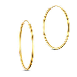 Золотой Серьги-кольца shegrace 925 из стерлингового серебра, золотые, 30 мм