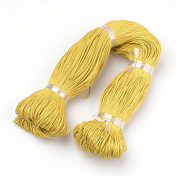 Gold Waxed Cotton Cord, Gold, 1.5mm, about 360yard/bundle(330m/bundle)