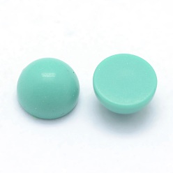 Synthetic Turquoise Synthetic Green Turquoise Cabochons, Half Round, 4x2~4mm