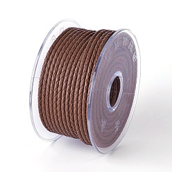 Terre De Sienne Cordon de vache tressé, cordon de bijoux en cuir , bricolage bijoux matériau de fabrication, Sienna, 3mm, environ 5.46 yards (5m)/rouleau